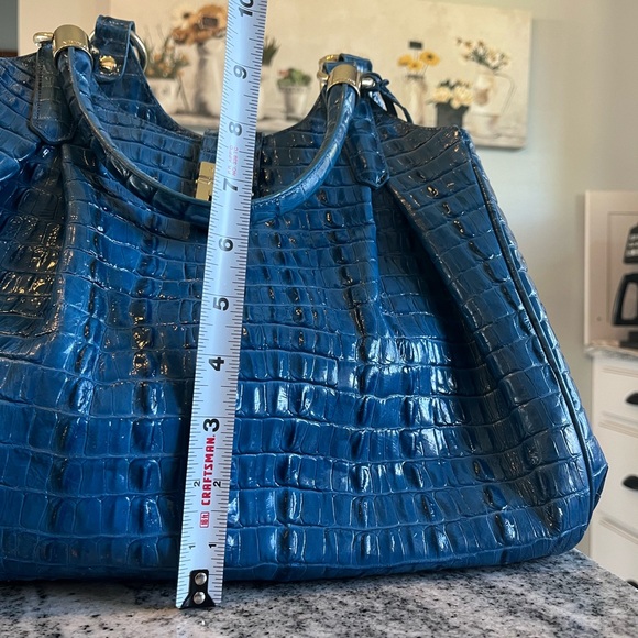 BRAHMIN ARGAN ELISA SAPPHIRE leather hobo shoulder bag - Picture 6 of 10